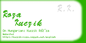 roza kuczik business card